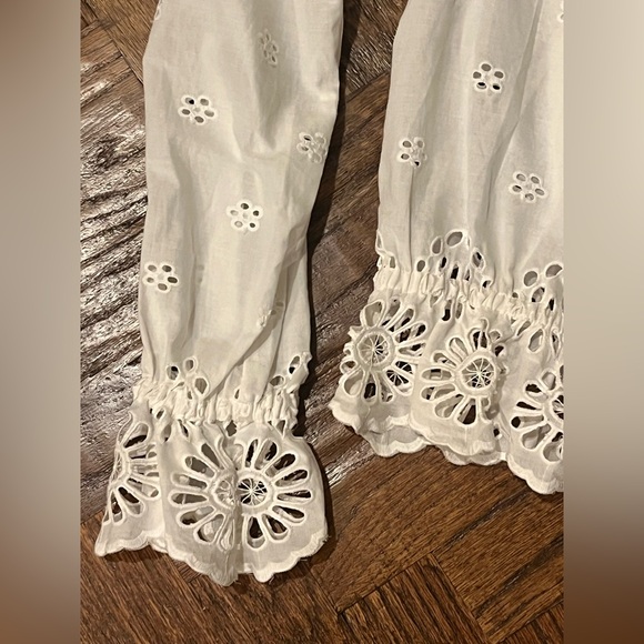 Rebecca Minkoff Anthea Off The Shoulder Eyelet Top Boho Peasant Shirt XS NEW - Picture 7 of 7